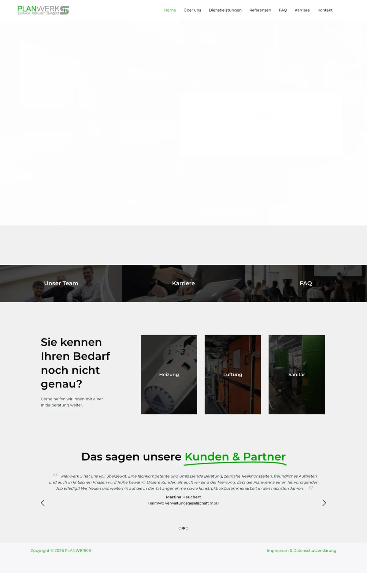 Website von Planwerk-S GmbH