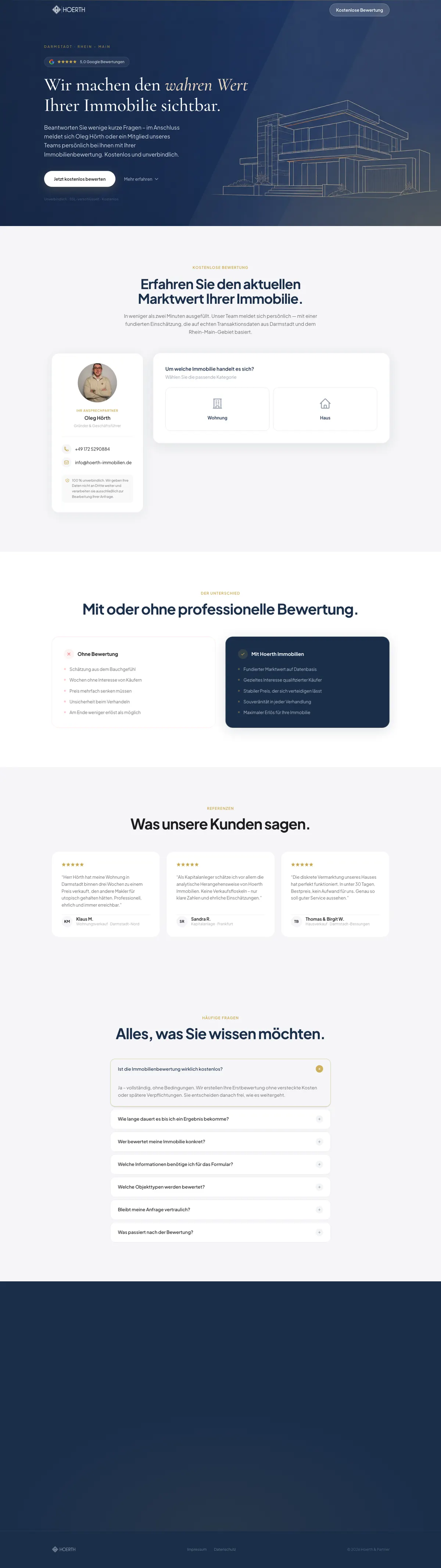 Website von Darmstadt Immobilienbewertung