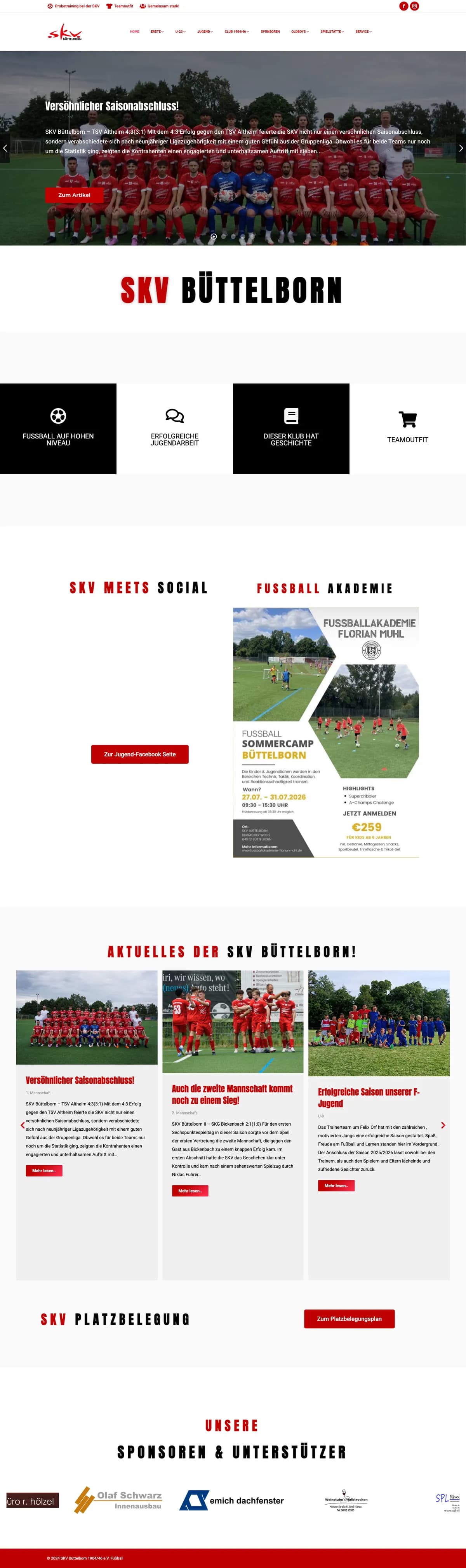Website von SKV Büttelborn 1904/46 e.V.